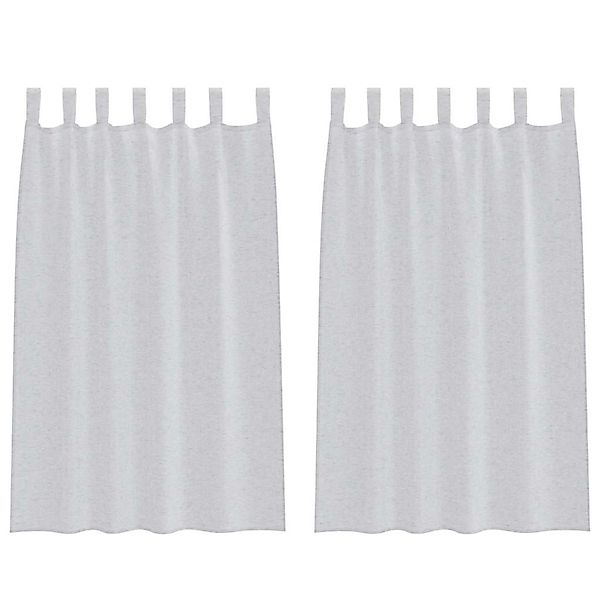 vidaXL Voile-Vorhänge 2 Stk Hellgrau 140x175cm Polyester 4108048 günstig online kaufen