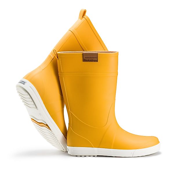 Ultrapower REGNRASK Damen Schlupfstiefel Kontrastsohle 39 Gelb-Weiß Gummist günstig online kaufen