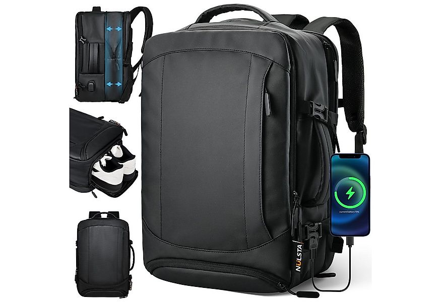 NULSTA Laptoprucksack 38L Rucksack Reiserucksack Wasserdicht & Flugtauglich günstig online kaufen