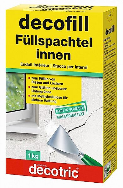 decotric® Spachtelmasse decofill 1kg Füllspachtel innen günstig online kaufen
