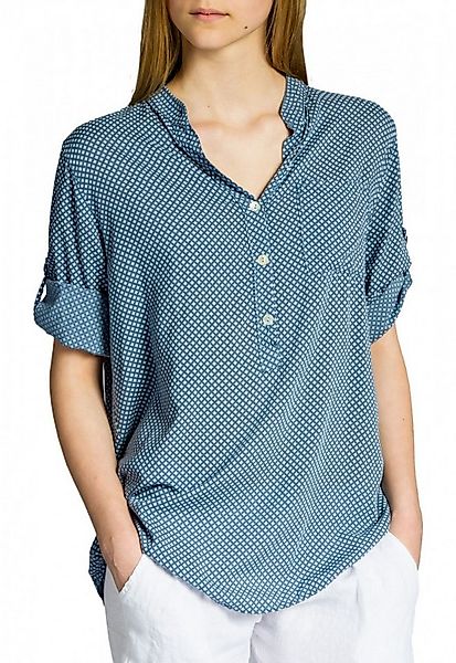 Caspar Shirtbluse BLU013 Damen Bluse gepunktet elegante 3/4 Arm Bluse Pünkt günstig online kaufen