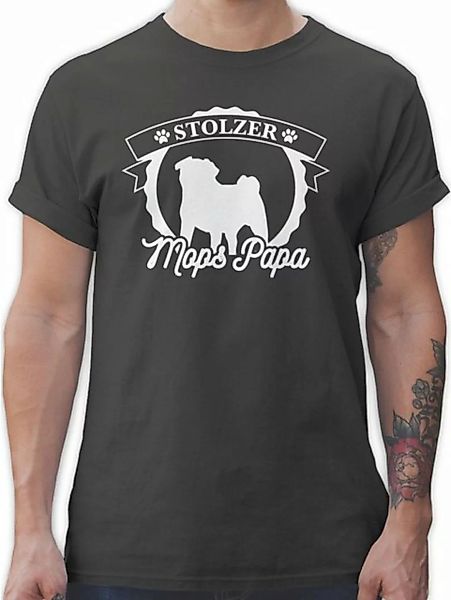 Shirtracer T-Shirt Stolzer Mops Papa Geschenk für Hundebesitzer günstig online kaufen