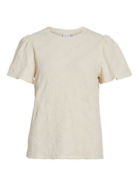 Vila Blusenshirt Strukturiertes Design mit kurzen Ärmeln, Rundhals VISOLISA günstig online kaufen