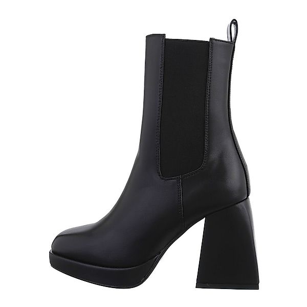 Ital-Design Damen Elegant High-Heel-Stiefelette Blockabsatz High-Heel günstig online kaufen