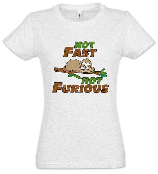 Urban Backwoods Print-Shirt Not Fast Not Furious Damen T-Shirt Faultier Fau günstig online kaufen