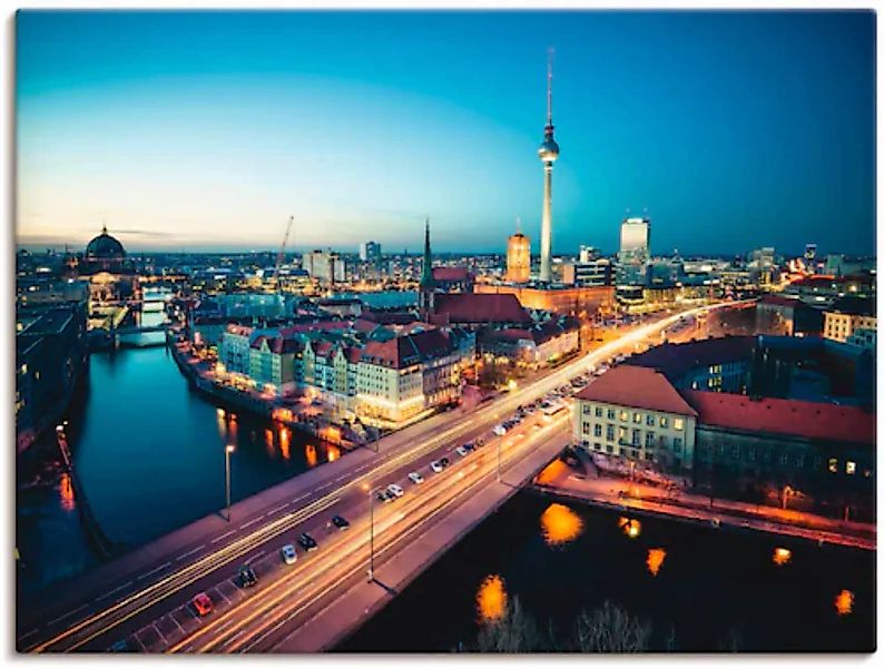 Artland Wandbild "Berlin Cityscape am Abend", Deutschland, (1 St.), als Lei günstig online kaufen