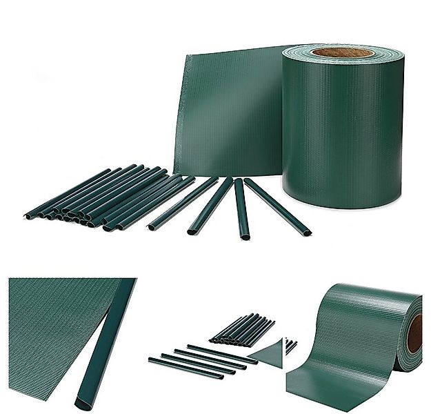 Mucola Doppelstabmattenzaun Sichtschutz 35 oder 65 Meter Grau Grün Doppelst günstig online kaufen