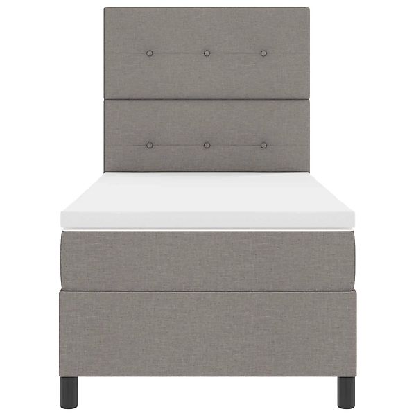 vidaXL Boxspringbett mit Matratze mit LED Taupe 80 x 200 cm Stoff 3342827 günstig online kaufen