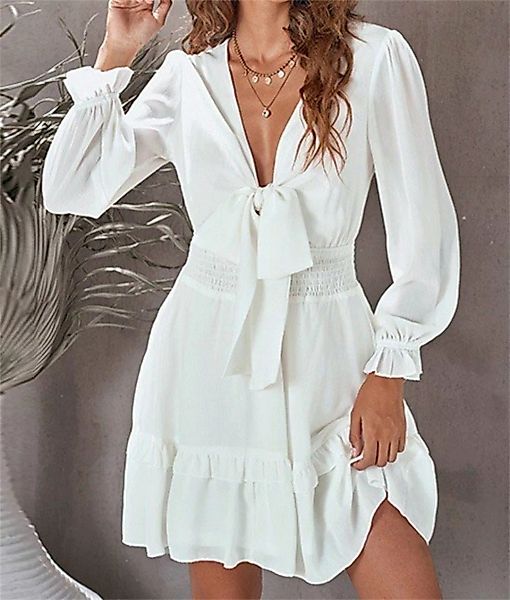 AFAZ New Trading UG Sommerkleid Ein knielanges Kleid mit Rüschenbesatz und günstig online kaufen