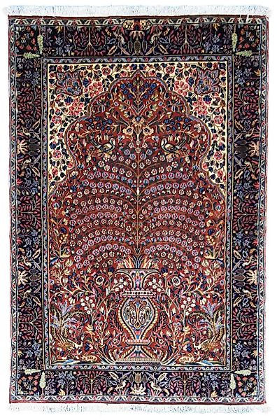 morgenland Wollteppich »Rafsanjan Teppich handgeknüpft rot«, rechteckig günstig online kaufen