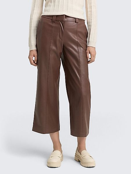 TOM TAILOR 7/8-Hose Hosen & Chino Culotte Hose in Lederoptik günstig online kaufen