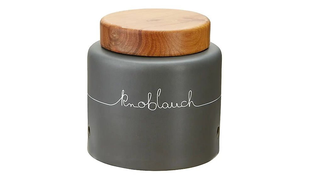 KHG Aufbewahrungsdose  Knoblauch ¦ grau ¦ Maße (cm): H: 13,5  Ø: 13.5 Küche günstig online kaufen