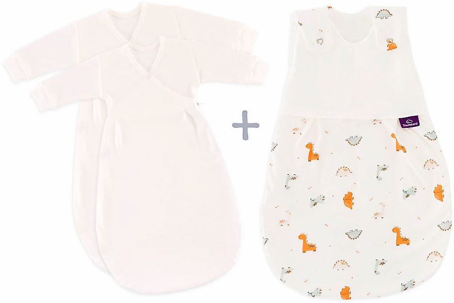 Träumeland Babyschlafsack "3tlg. Set LIEBMICH, Design Dinolino" günstig online kaufen