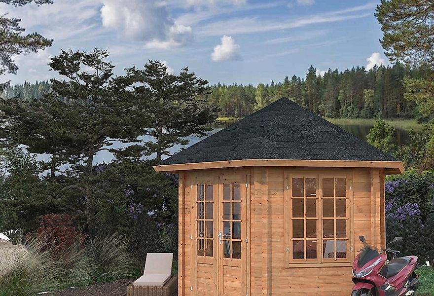 Palmako Gartenhaus "Pavillon Hanna", hellbraun günstig online kaufen