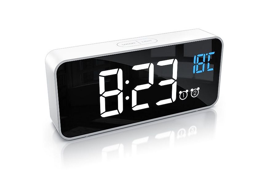 BEARWARE Wecker mit Netzteil & Akku, Musikwecker, Reisewecker mit Temperatu günstig online kaufen