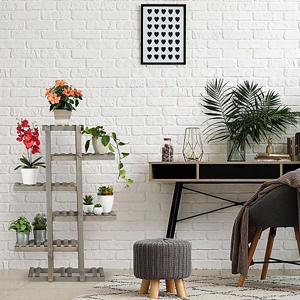 relaxdays Blumenständer Blumenregal Holz 5 Ebenen, günstig online kaufen