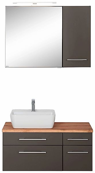 welltime Badmöbel-Set "Davos" 3 Stk. tlg. Breite 50 cm, mit extra Regal günstig online kaufen