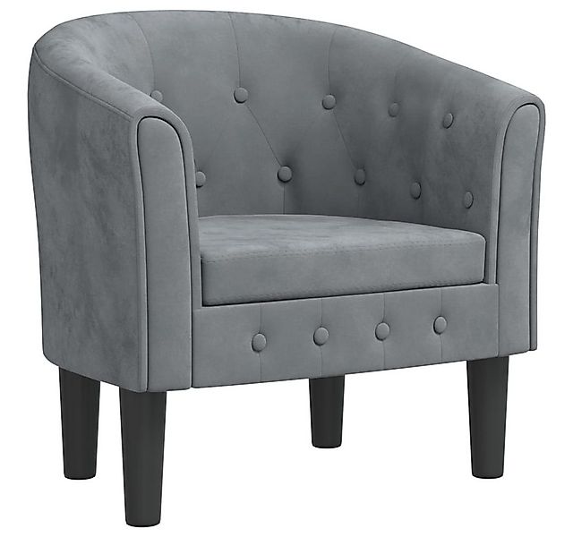 vidaXL Sessel Clubsessel Dunkelgrau Samt (1-St) günstig online kaufen