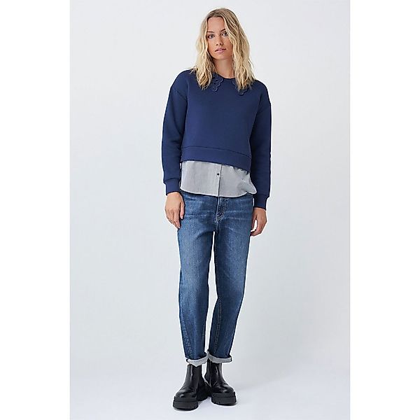 Salsa Jeans 126119-806 / Twofer Broderie Anglaise Pullover XS Blue günstig online kaufen