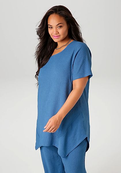 Aniston PLUS Blusenshirt, mit dezenter Streifenlook Struktur günstig online kaufen