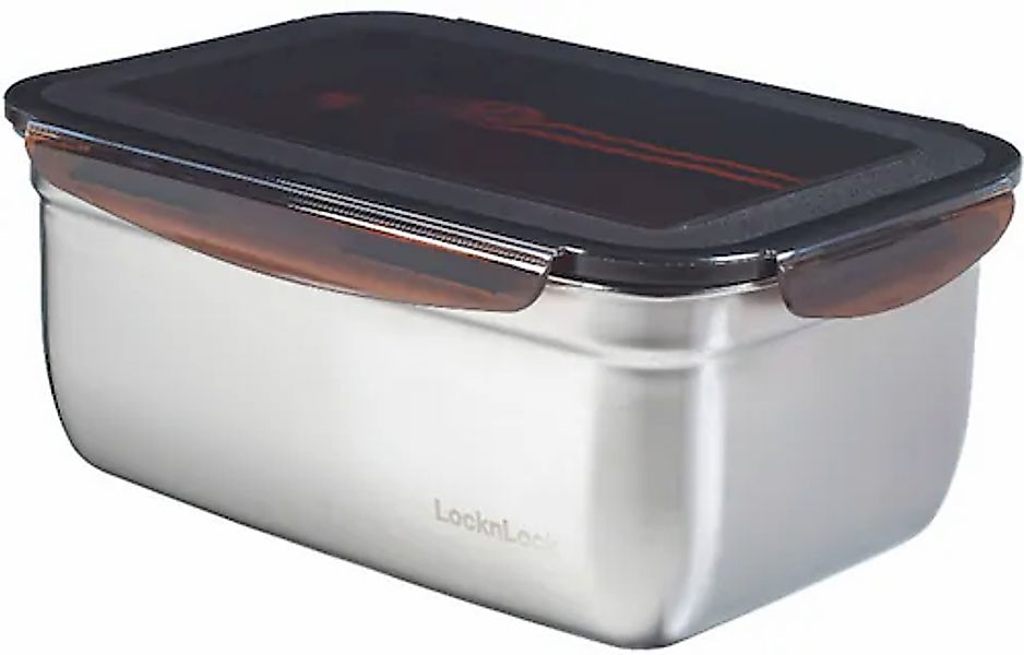 LOCK & LOCK Vorratsdose »Vorratsdose Edelstahl,schwarzer Deckel«, (1 tlg.), günstig online kaufen