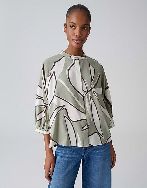 OPUS Kurzarmbluse Feine Printbluse Loose Fit günstig online kaufen