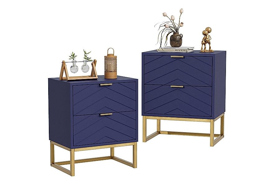 UEV Nachttisch 2er Set, Nachtkommode mit Schubladen (Nachtschrank mit 2 Sch günstig online kaufen