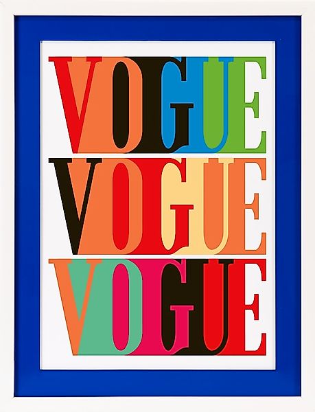queence Bild mit Rahmen »Vogue, Sprüche, Text« Fashion   Kunst   Magazincov günstig online kaufen