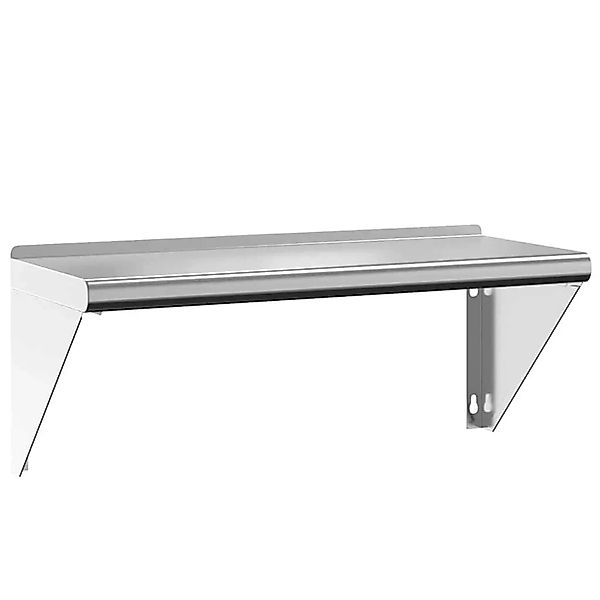 vidaXL Wandregal 75x30x31 cm Silbern Edelstahl 30275 günstig online kaufen