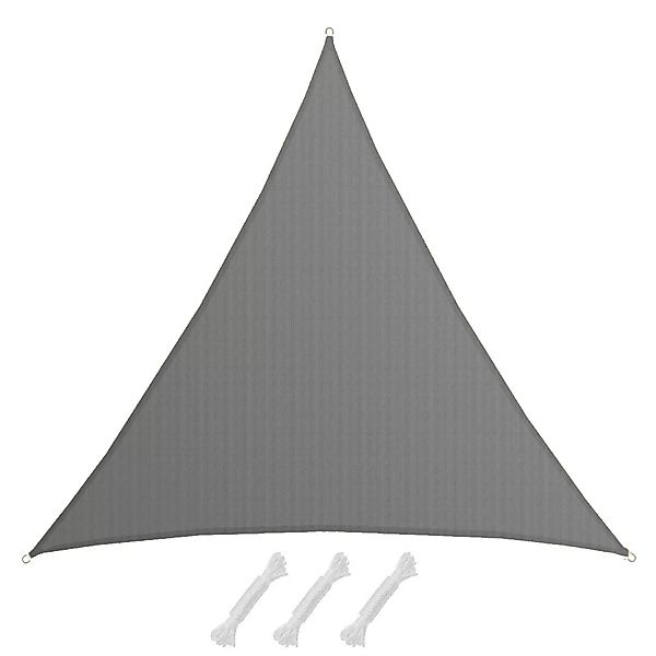 AMANKA HDPE Sonnensegel Wasserdurchlässig - 8 x 8 x 8 m Dreieckig Grau günstig online kaufen