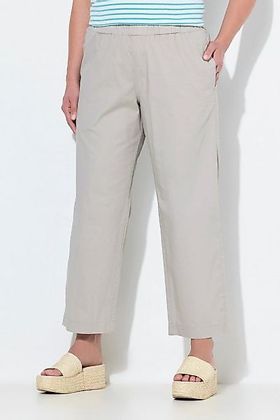 Ulla Popken Chinohose 7/8-Chinohose Ruby Elastikbund weites gerades Bein günstig online kaufen