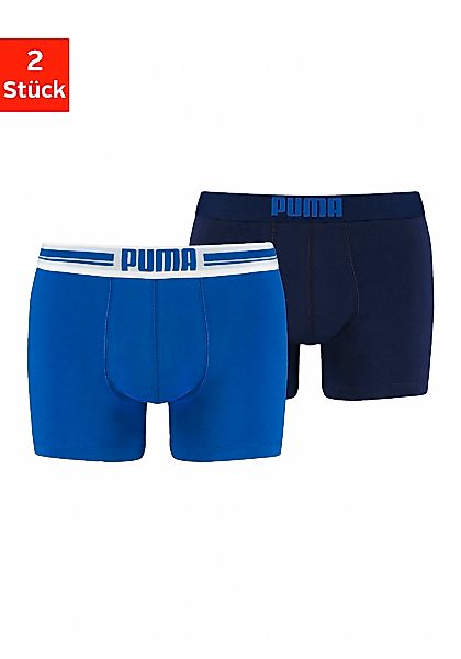 PUMA Boxer "Placed Logo", (Packung, 2er-Set), mit dehnbarem Komfortbund günstig online kaufen