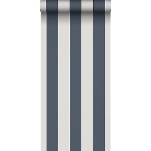 Sanders & Sanders Tapete Streifen Dunkelblau Und Grau 53 Cm X 1005 Cm 64068 günstig online kaufen
