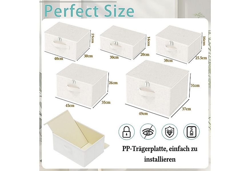 Coonoor Aufbewahrungsbox Große Aufbewahrungsbox für Kleidung, faltbare Stof günstig online kaufen