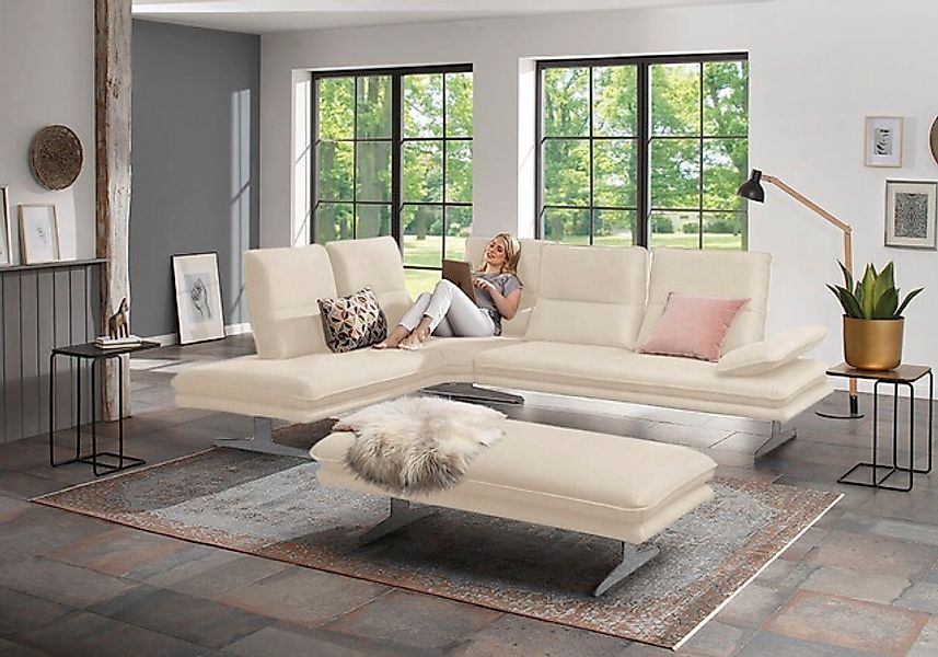 W.SCHILLIG Ecksofa »broadway, Designsofa, mit tollem Sitzkomfort, L-Form«, günstig online kaufen