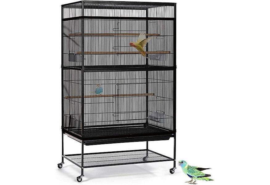 LuxusKollektion Vogelkäfig Vogelkäfigabdeckung Maschennetz Schwarz 118*31.5 günstig online kaufen