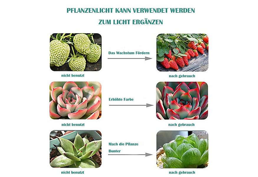 MUPOO Pflanzenlampe LED Pflanzenwachstum-Glühbirne, Grow light, Rot, Blau, günstig online kaufen
