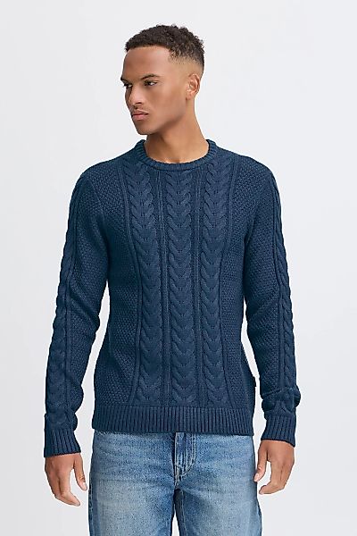 Blend Strickpullover "BHBASIM" Klassischer Grobstrickpullover mit Zopfmuste günstig online kaufen