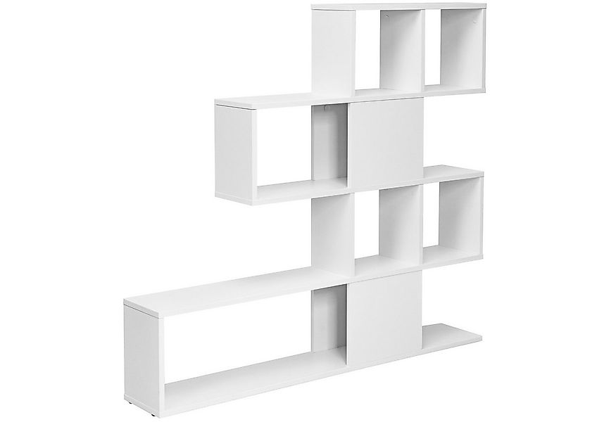 COSTWAY Bücherregal, 5 Etagen Raumteiler, Holz, freistehend, Weiß günstig online kaufen