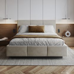 FDM Polsterbett ALMADA modern mit Bettkasten günstig online kaufen