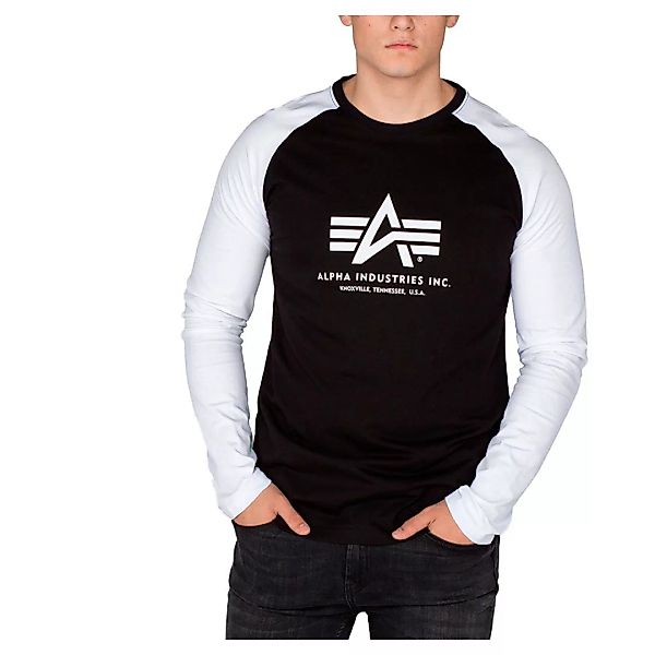 Alpha Industries Basic Langarm-t-shirt XS Black / White günstig online kaufen