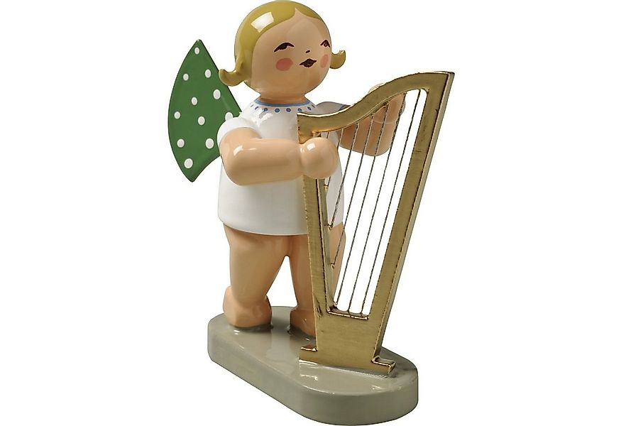 Wendt & Kühn Weihnachtsfigur Engel mit Harfe Groß 650/14, Haarfarbe zufälli günstig online kaufen