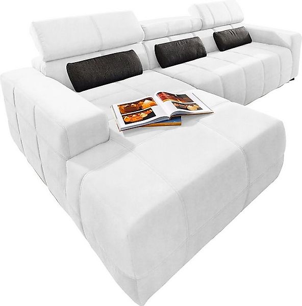 DOMO collection Ecksofa "Brandon Sitzbelastung 140 kg, große Ausführung, B/ günstig online kaufen