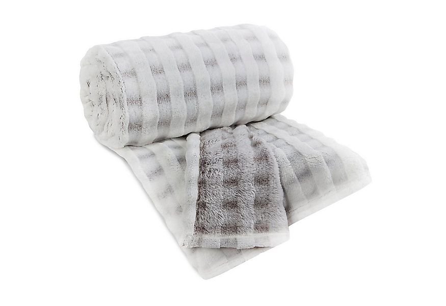 Wohndecke Weiche Kuscheldecke mit 3D-Effekt „Karo“, Design91, flauschige & günstig online kaufen
