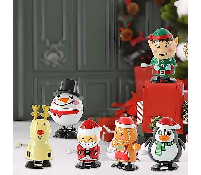 FOUORTUNATE-BEE Dekoobjekt 6 Stück Aufziehspielzeug Weihnachten Uhrwerk Spi günstig online kaufen