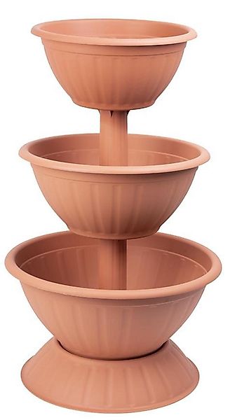 PROREGAL® Blumentopf Dreistöckige Blumentopf Pyramide, 79cm, günstig online kaufen