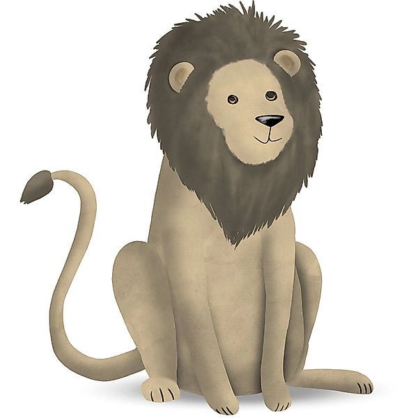 Komar Bild "Cute Animal Lion" Tiere 1 Stk. tlg. Wandbild zur Dekoration - o günstig online kaufen