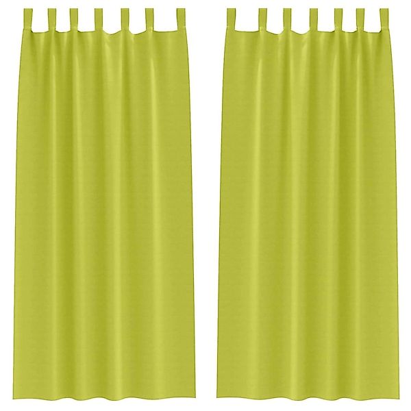 vidaXL Verdunkelungs-Vorhänge mit Ringen Grün Polyester 4107611 günstig online kaufen