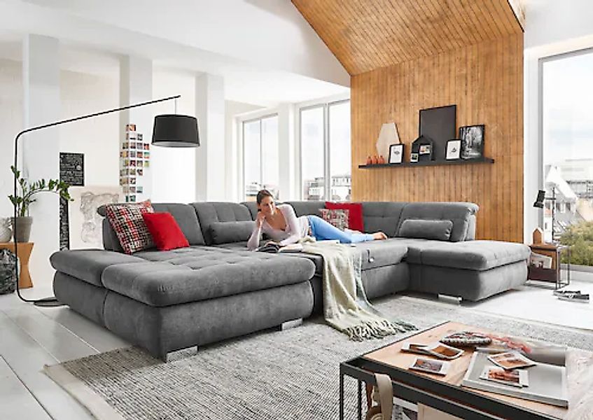Die PlanBar Ecksofa »MP-IN17004 U-Form« wahlweise mit Funktionen, Federkern günstig online kaufen