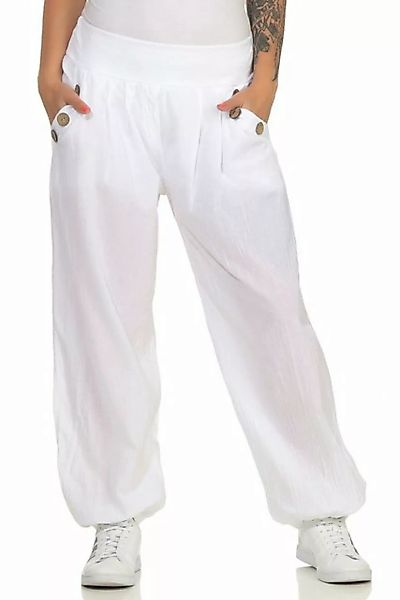 CLEO STYLE Pumphose Damen Sommerhose 401 Weiß günstig online kaufen